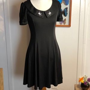 Gothic black spider corset back dress